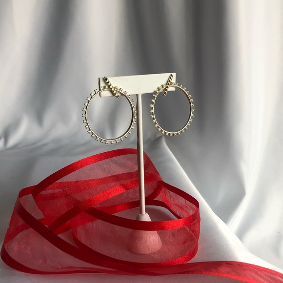 Kendra Scott Crystal Hoop Earrings - Picture 2 of 5